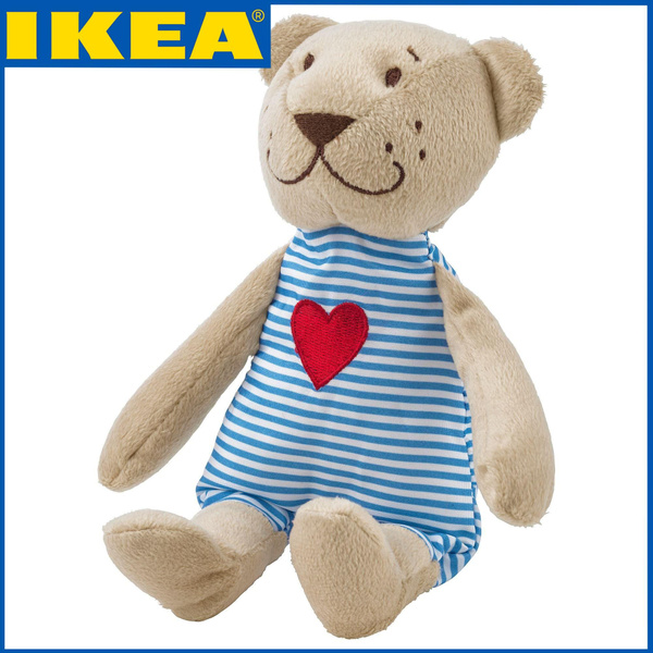 Мягкая игрушка Мишка IKEA (ИКЕА) 21 см бежевый в тельняшке - купить с ...