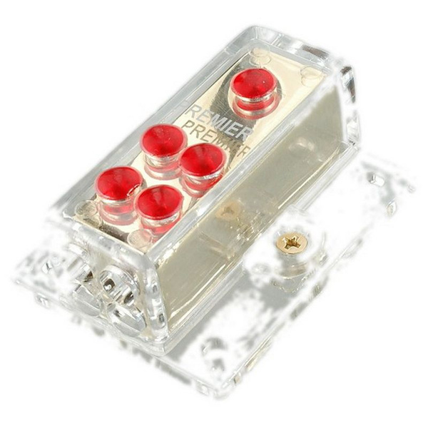 Разветвитель питания (1 вход х 16мм2 - 4 выхода 8мм2) "позолоченный ...