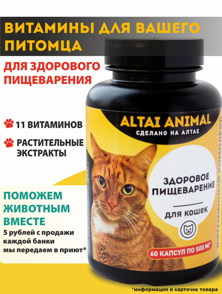 Витамины для кошек для пищеварения - Комплекс Здоровое пищеварение ...