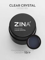 ZINA, Гель однофазный Clear Crystal - 15 грамм, UV-LED гели. ZINA