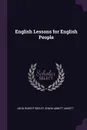 English Lessons for English People - John Robert Seeley, Edwin Abbott Abbott