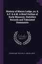 History of Macon Lodge, no. 8, A.F. & A.M. A Brief Outline of Early Masonry, Statistics Records and Tabulated Statements - Ill Macon Lodge Freemasons. Decatur