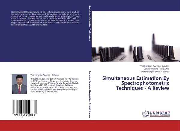 Обложка книги Simultaneous Estimation By Spectrophotometric Techniques - A Review, Theivendren Panneer Selvam,Lotlikar Reema Durgadas and Pandurangan Dinesh Kumar