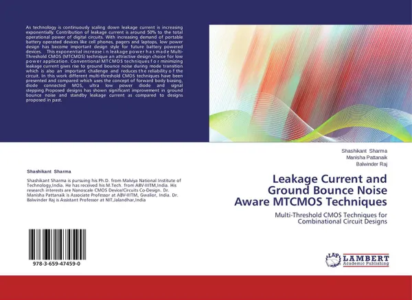 Обложка книги Leakage Current and Ground Bounce Noise Aware MTCMOS Techniques, Shashikant Sharma,Manisha Pattanaik and Balwinder Raj