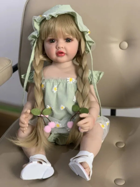 Реальная кукла 55CM мягкое тело силикон возрожденная девушка - купить с ...