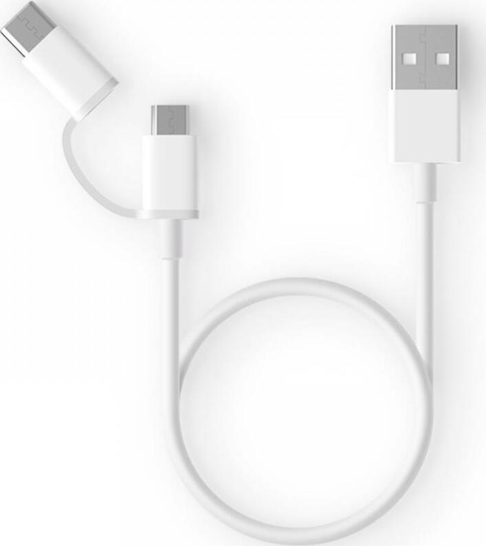 фото Кабель Xiaomi ZMI 2 in 1 Type-C Micro Usb 0.3m, белый