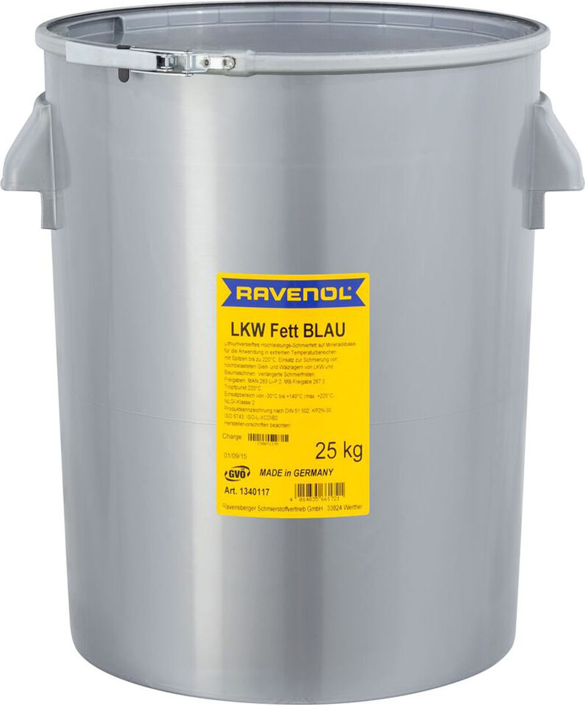 Смазка RAVENOL LKW Fett Blau (25кг) - купить в интернет-магазине OZON ...
