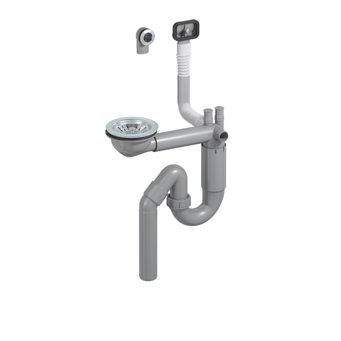 Характеристики Сифон телескопический-трансформер для кухонной мойки, №1 ...