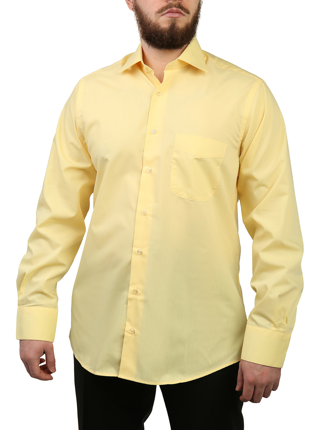 Рубашка желтого цвета мужская