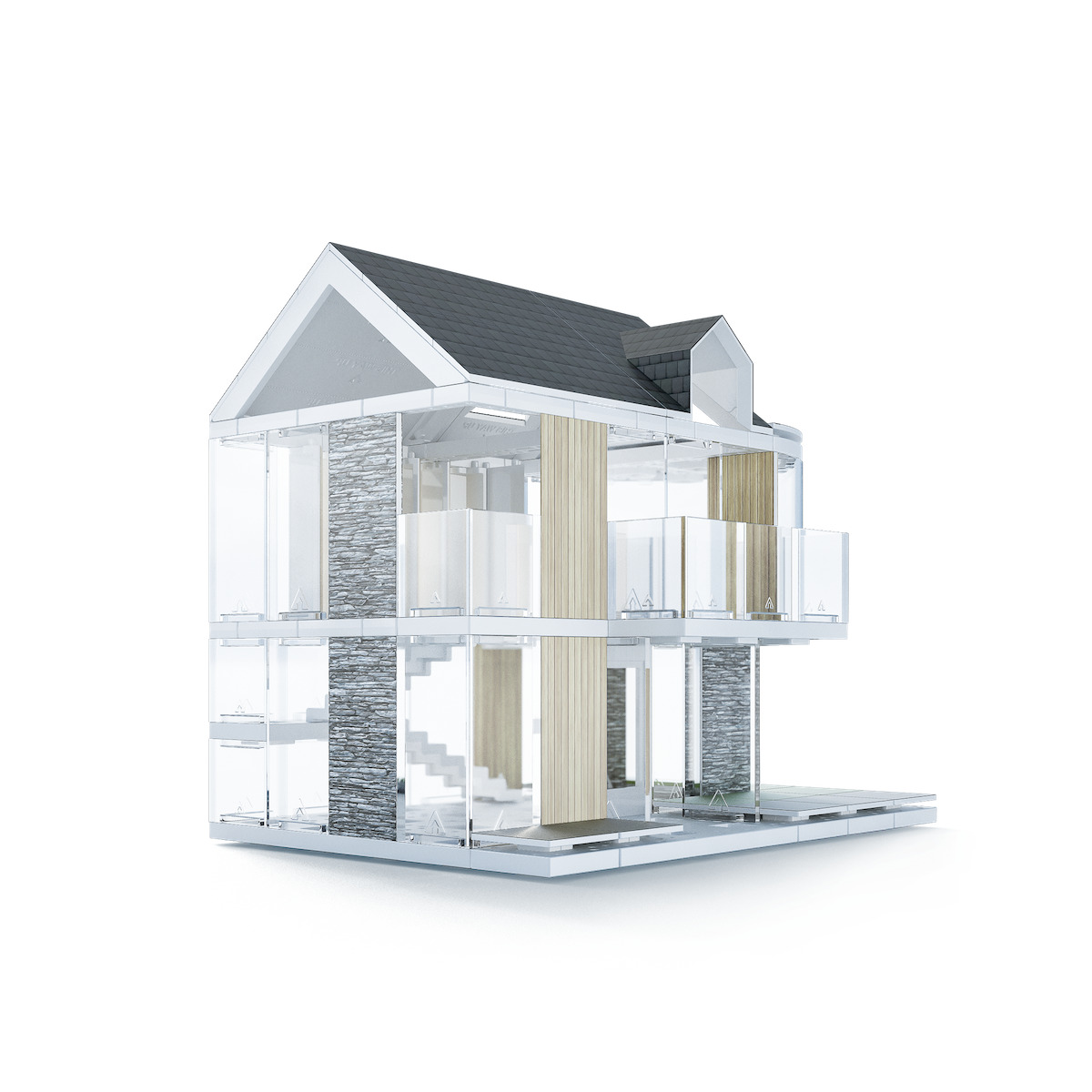 House animation maket. Building kit. Model building kits. Arckit mini modern colours 2. Макет высотного здания.