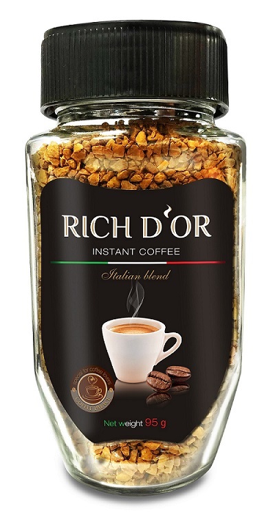 Кофе RICH D'OR сублимированный в стеклянной банке 220 грамм — купить в ...