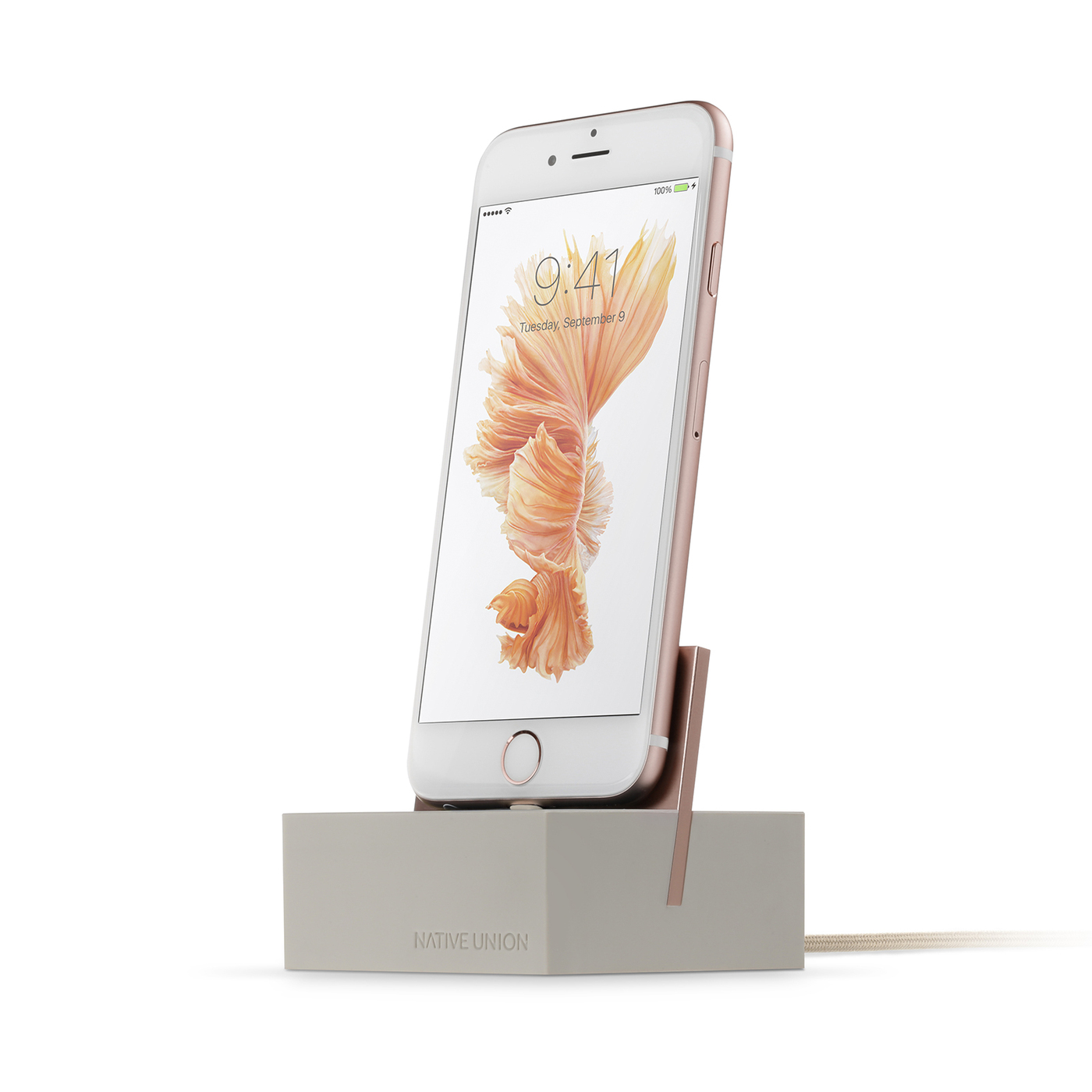Док-станция Native Union DOCK+-IP-CABLE-STONE с зарядным кабелем ...