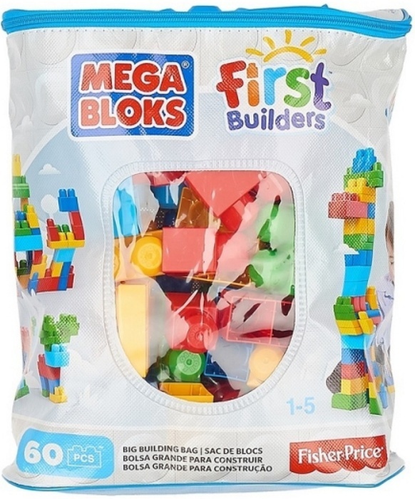 Конструктор Mattel Mega Bloks Мой первый конструктор Голубой, 60 ...