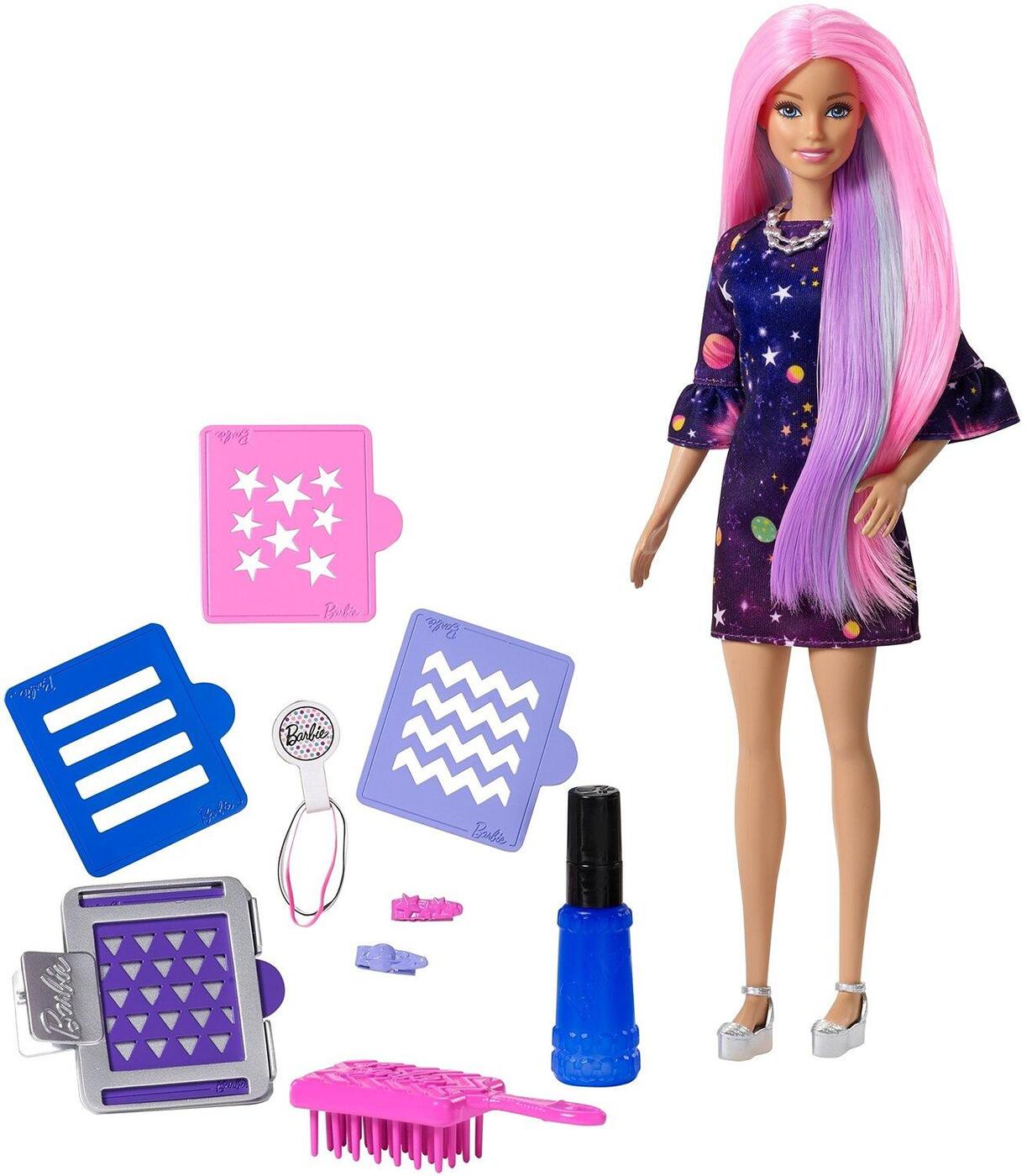 Barbie Кукла с аксессуарами "Барби - Цветной сюрприз", FHX00 - ку...