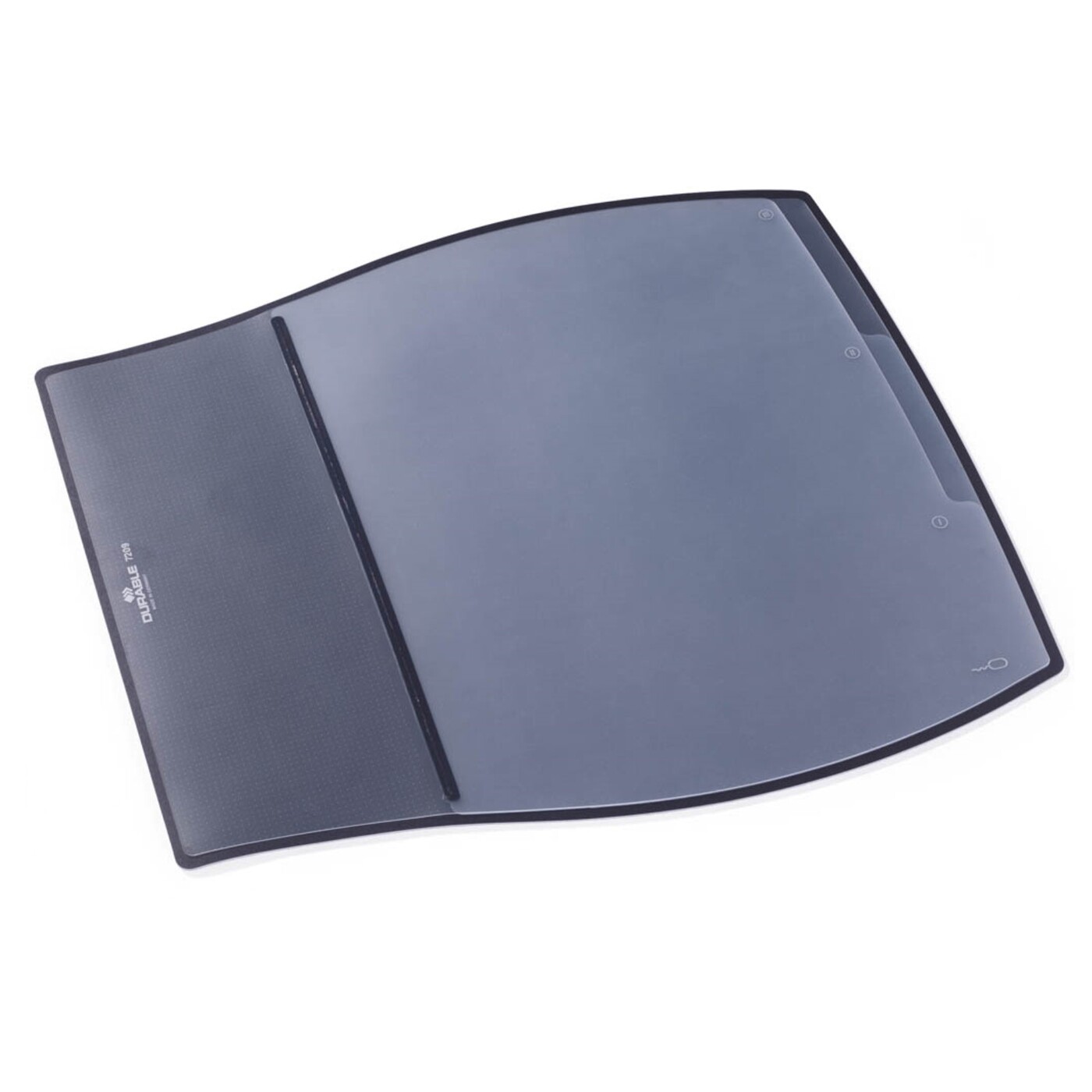 Коврик на стол durable 52х65см черный с прозрачным листом, с календ 7204-01