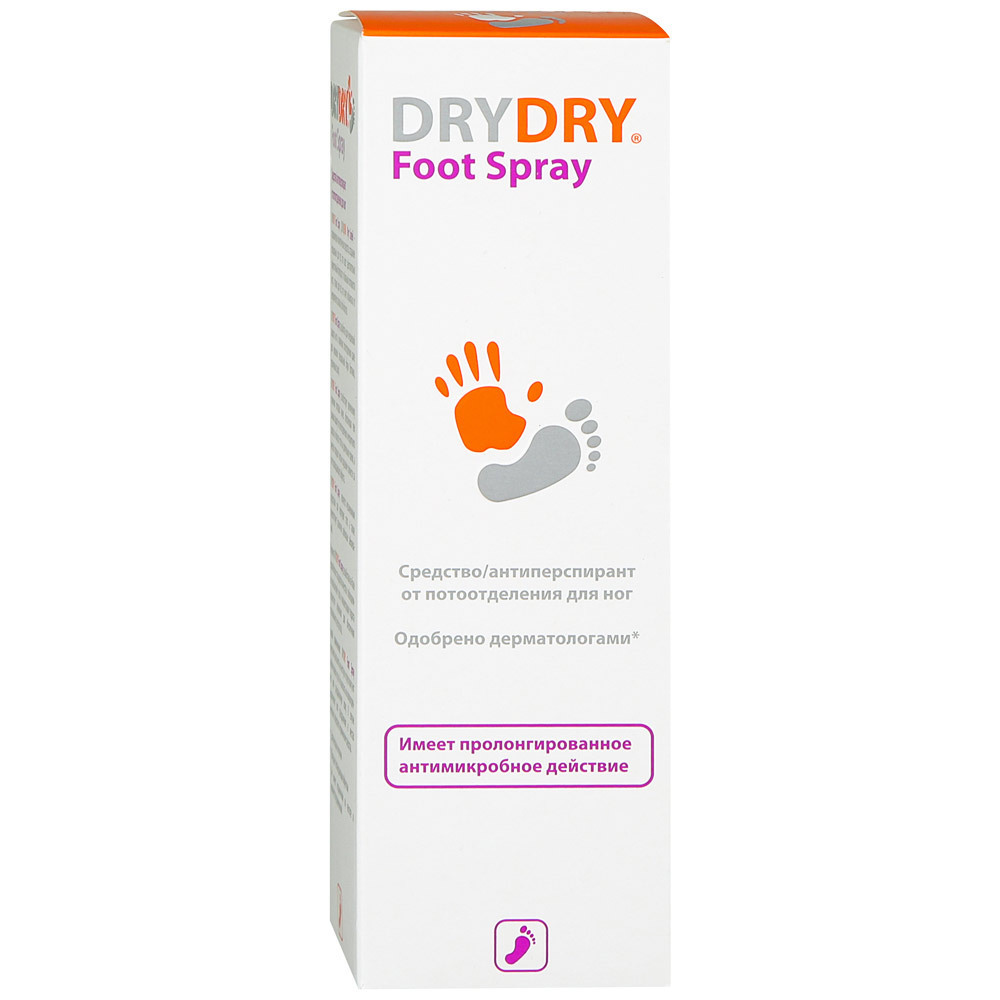 Dry dry foot. Dry Dry foot Spray. Драй-драй фут спрей ср-во пр/потовыдел д/ног 100мл. Dry Dry спрей для ног. DRYDRY средство от потливости спрей.
