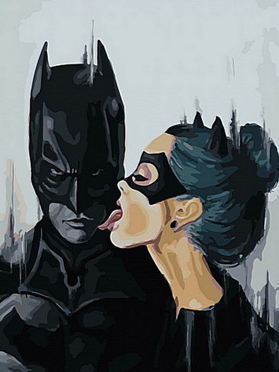 Картины с Бэтменом и женщиной