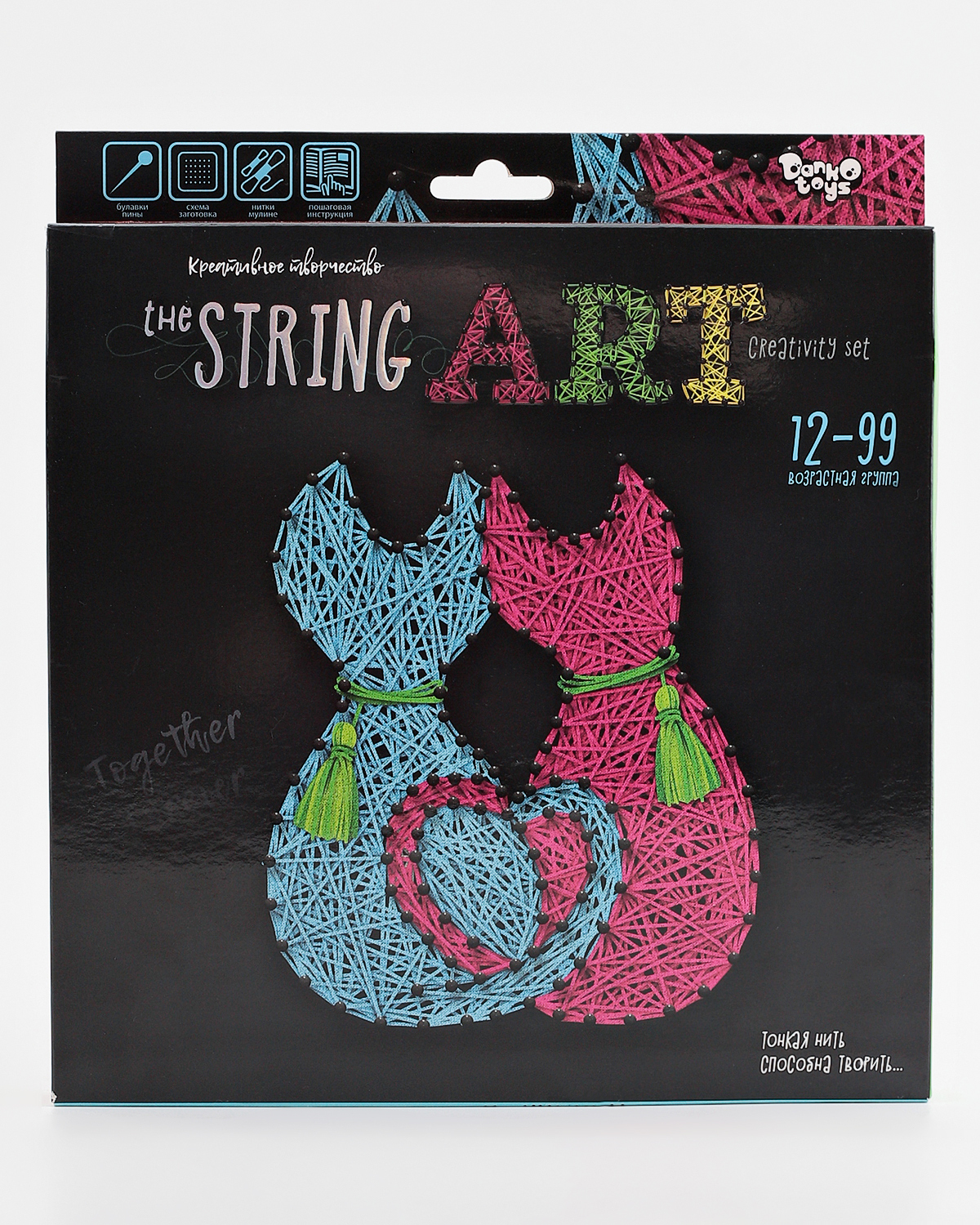 Набор для создания картины ДанкоТойс String Art. Коты — купить в ...