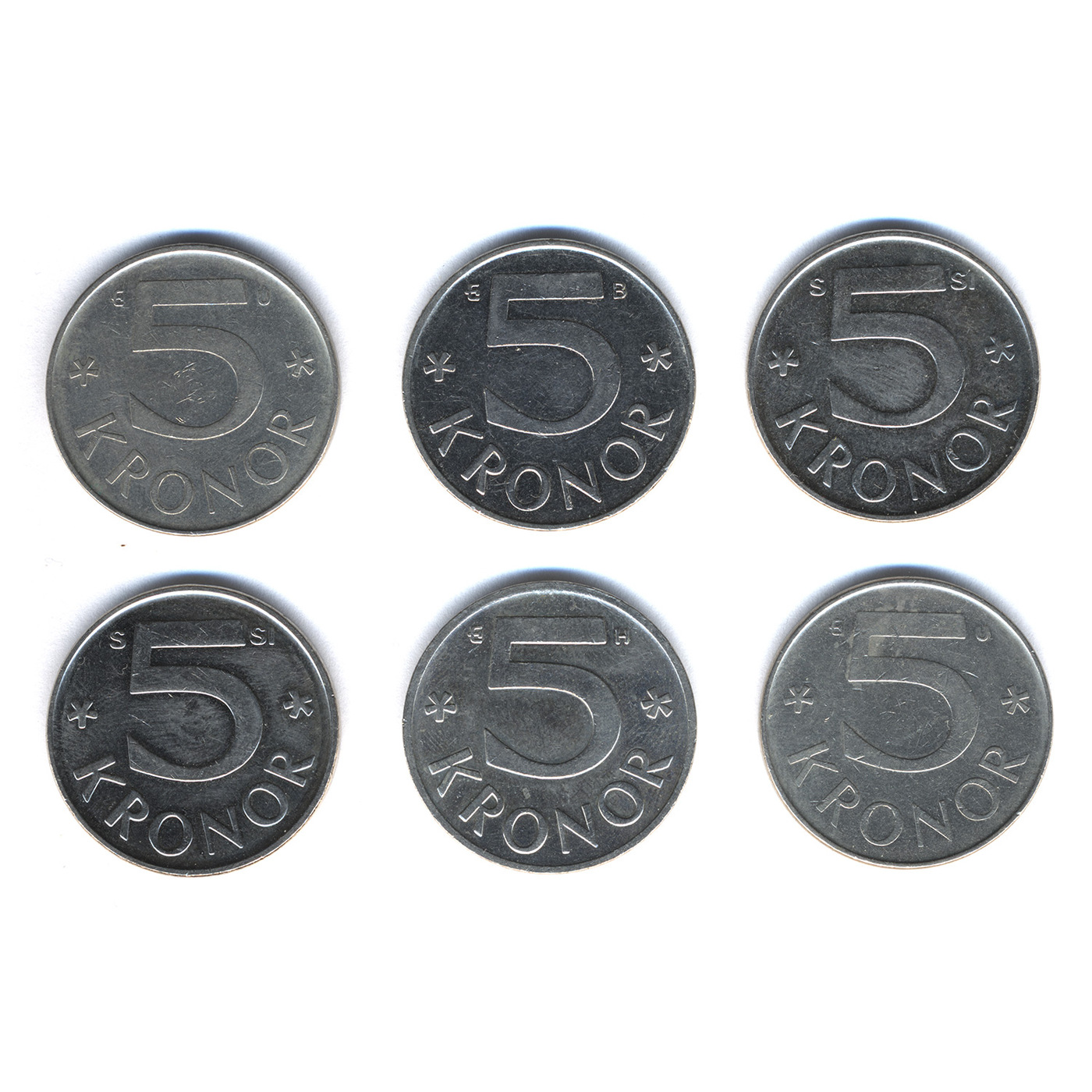 6 монет. Монета 5 крон 1982 Швеция. Шведские кроны монеты. Монета крона Швеция. Шведская Кронер монета 5.