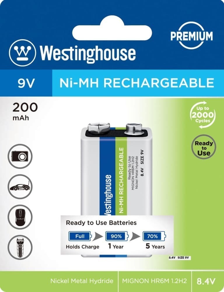 Аккумулятор9ВWestinghouse200mAh6F22/Крона-BP1