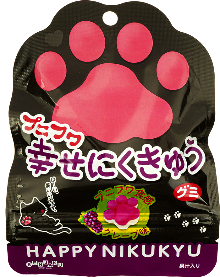 Японский жевательный мармелад "Счастливые лапки котёнка" HAPPY NIKUKYU ...