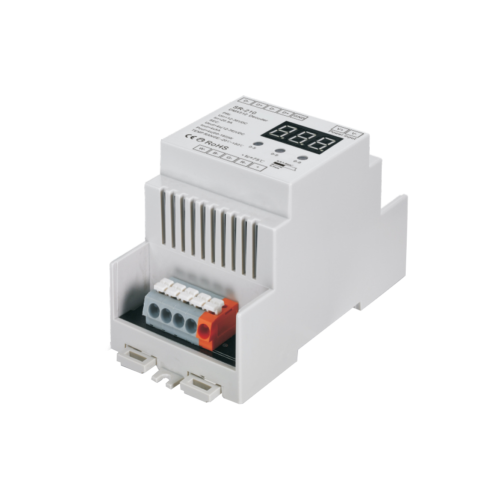 Декодер DMX SR-2108FA-RJ45-DIN (12-36V, 240-720W, 4CH) (ARL, IP20 ...