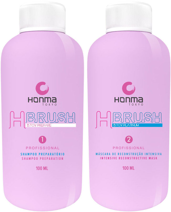 Honma Tokyo Набор Ботокс для волос H-Brush B.tox Platinum, 2*100 ml