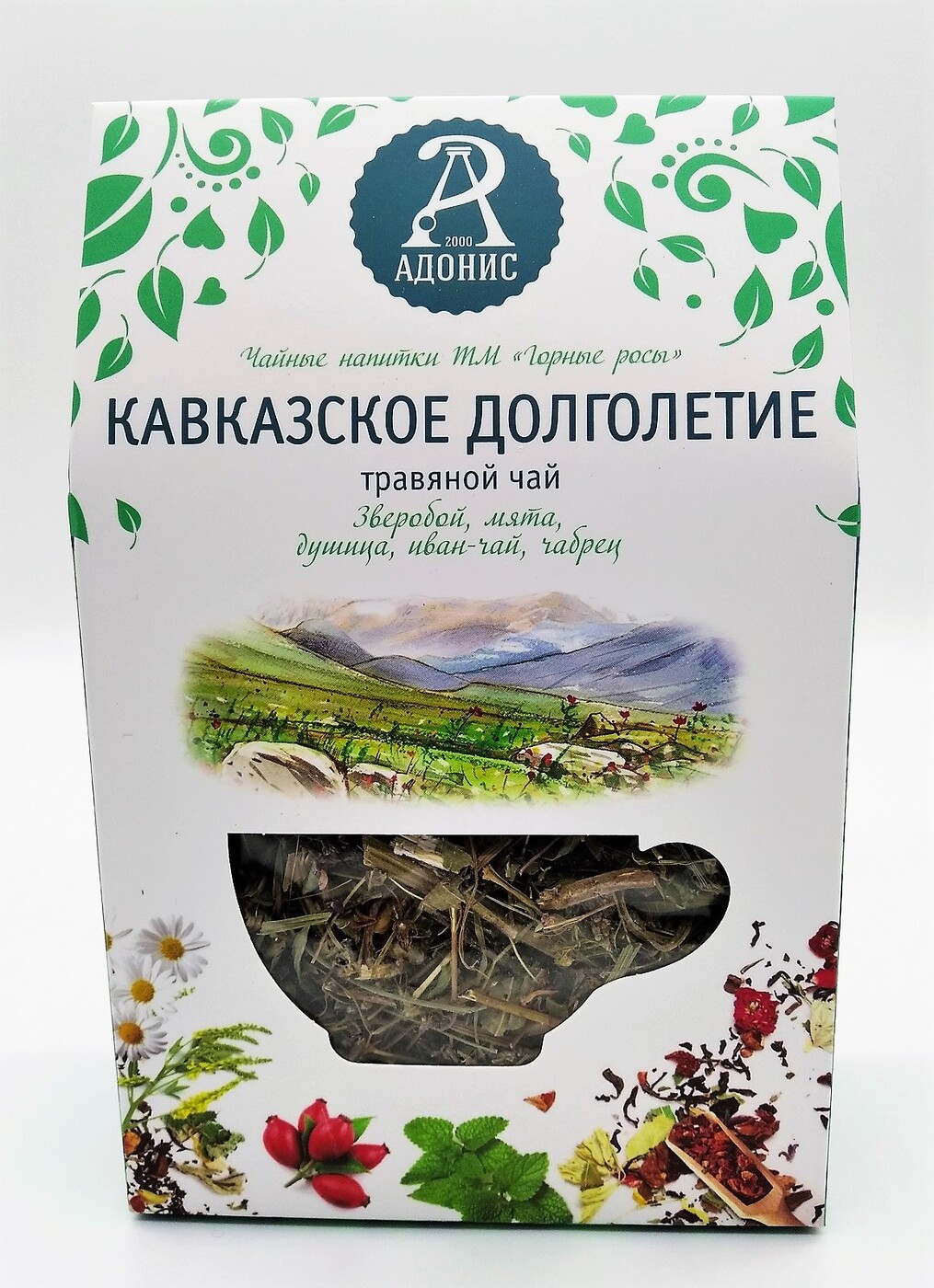 Травяной чай "Кавказское долголетие" Адонис 50гр — купить в интернет ...