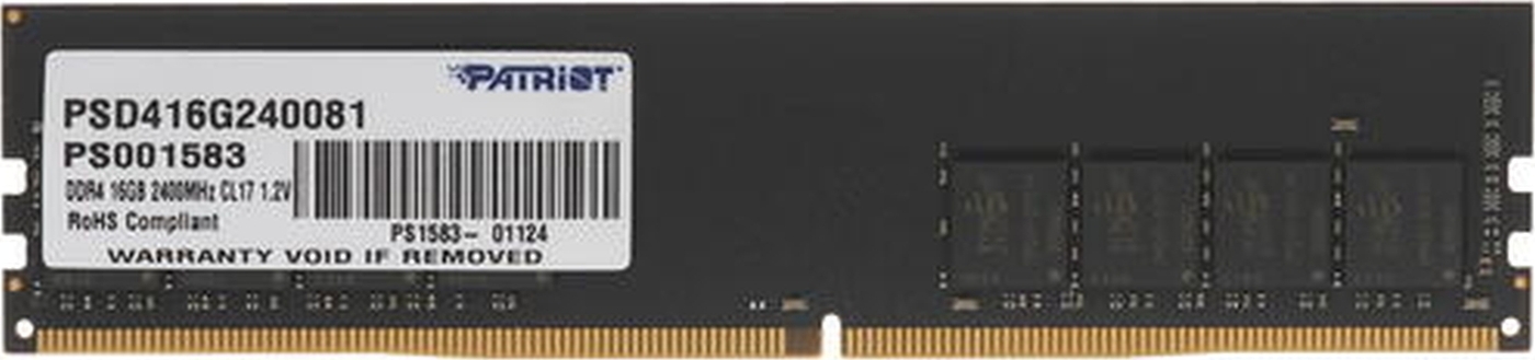 Patriot Memory Оперативная память Signature DDR4 2400 МГц 1x16 ГБ (PSD416G240081)