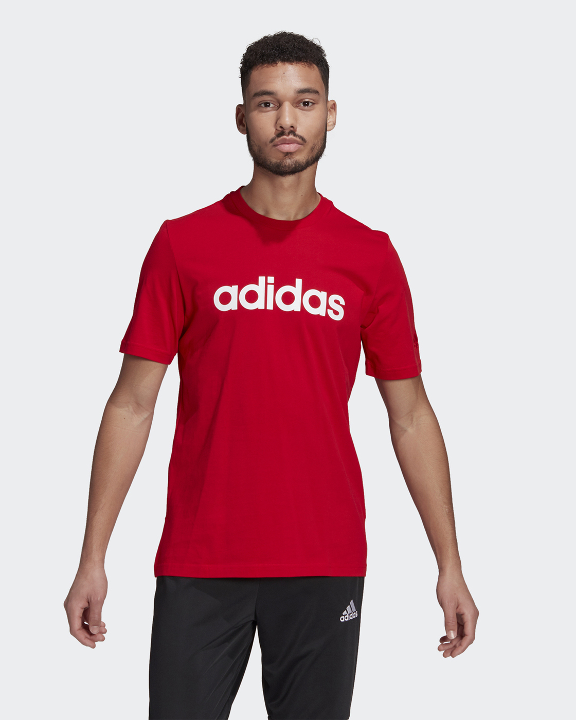 Adidas linear logo hotsell t shirt