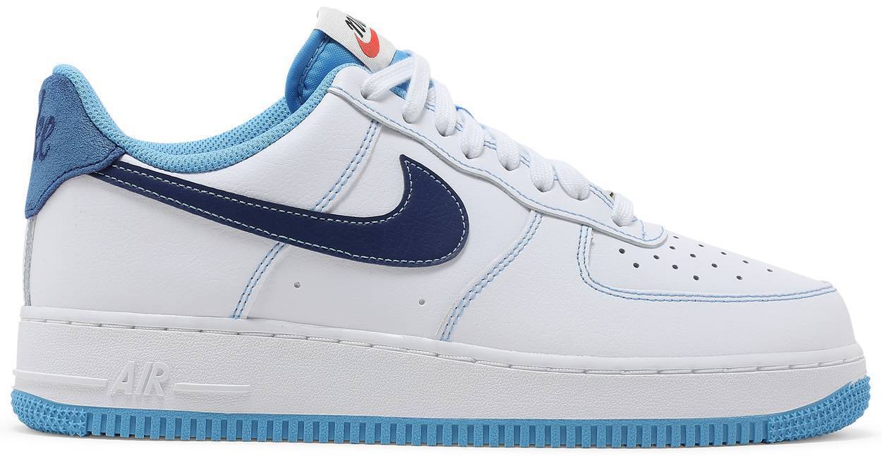 Air Force 1 Low GS "White / Deep Royal Blue". Данки бело голубые. Играйка Blue/White.