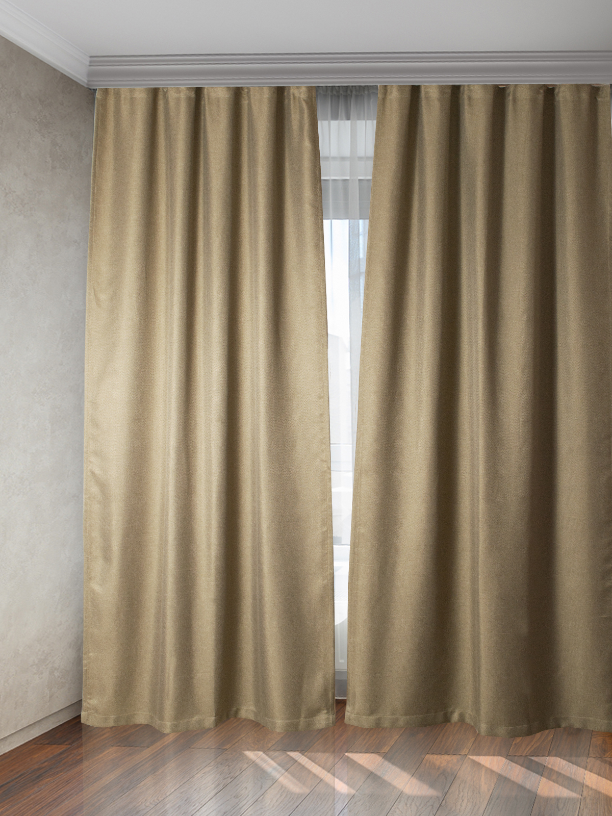 шторы из рогожки в интерьере гостиной