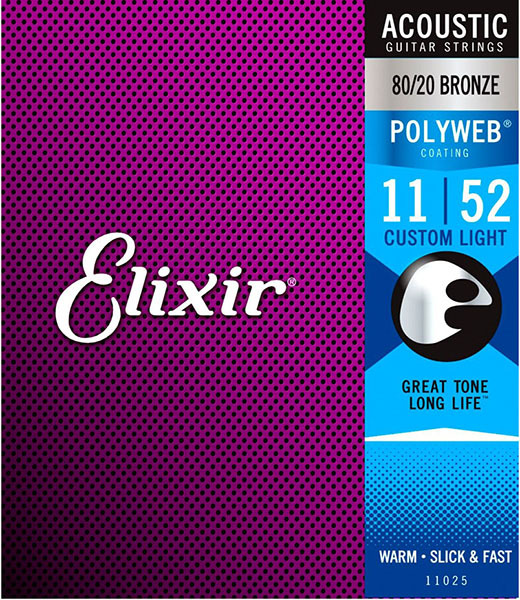 Струны для акустической гитары Elixir 11025 POLYWEB