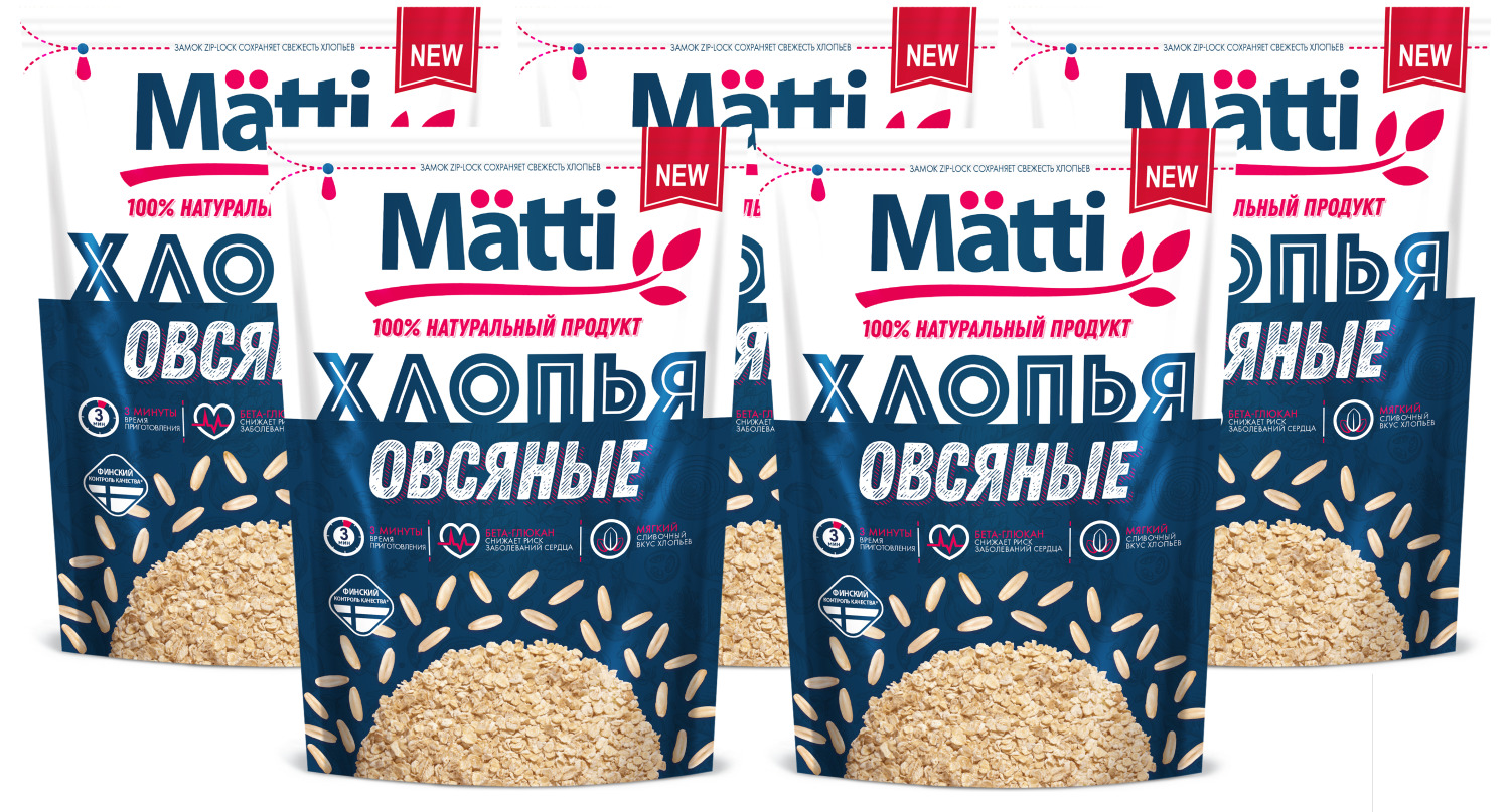 Каша matti овсяная быстрого приготовления