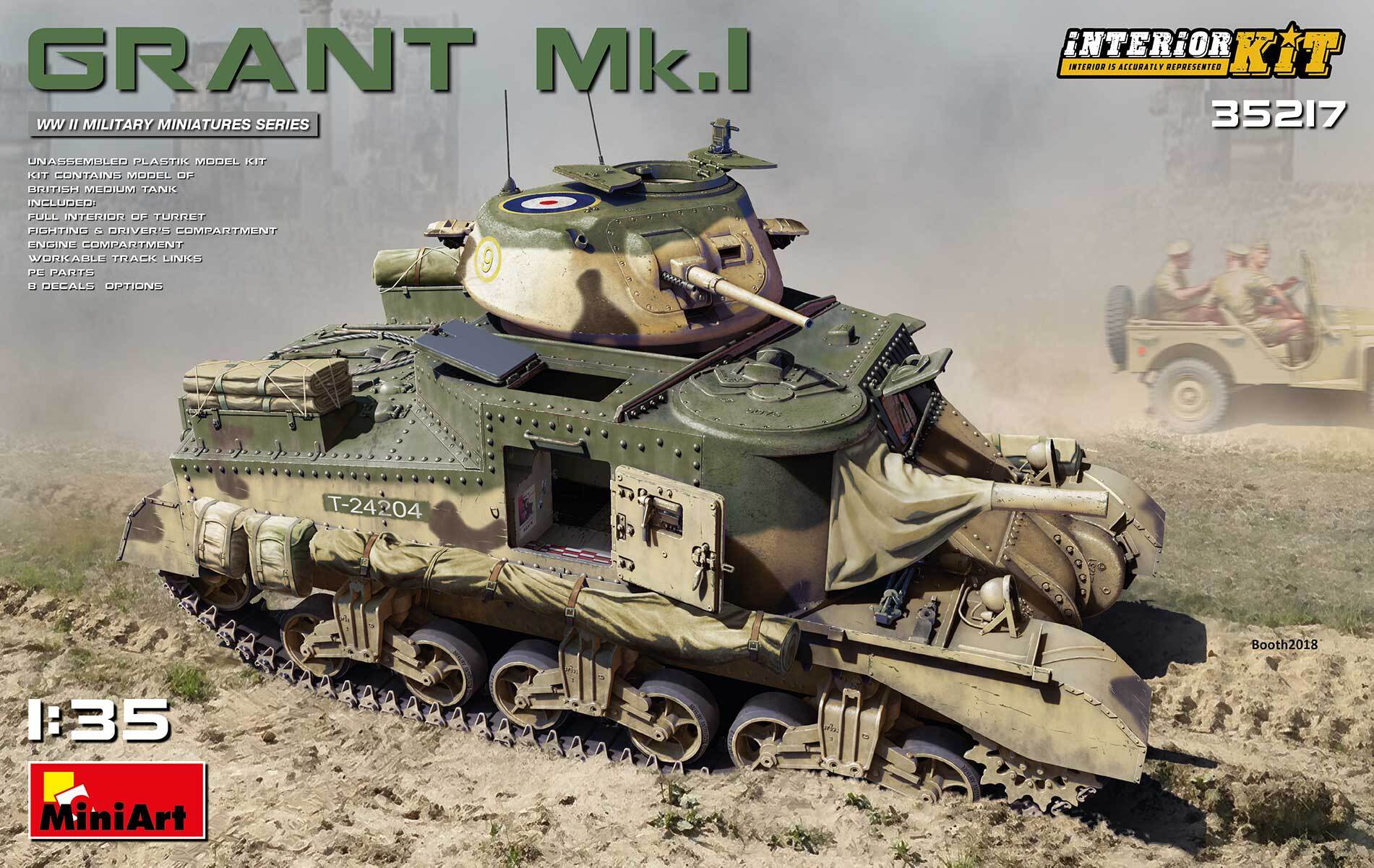 35217 MINIART британский танк Grant MK.I С интерьером 1/35