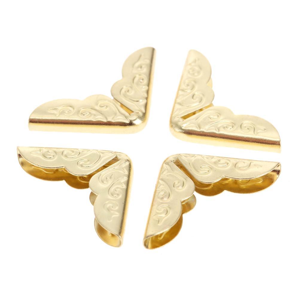 DRELD 100 шт. Золотые декоративные металлические угловые кронштейны для ...