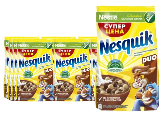 Готовый завтрак Nesquik DUO Несквик Дуо 250г по 12 шт — купить в ...