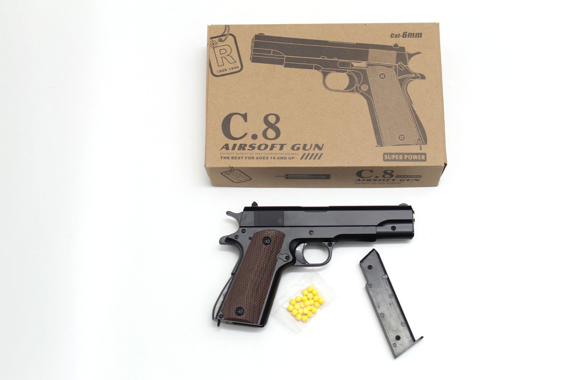 Пистолет с пульками Colt 1911 Classic C.8 металлический - купить с  доставкой по выгодным ценам в интернет-магазине OZON (391202879)