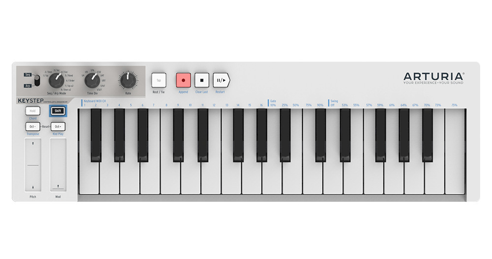 MIDI-клавиатура Arturia KeyStep, белый