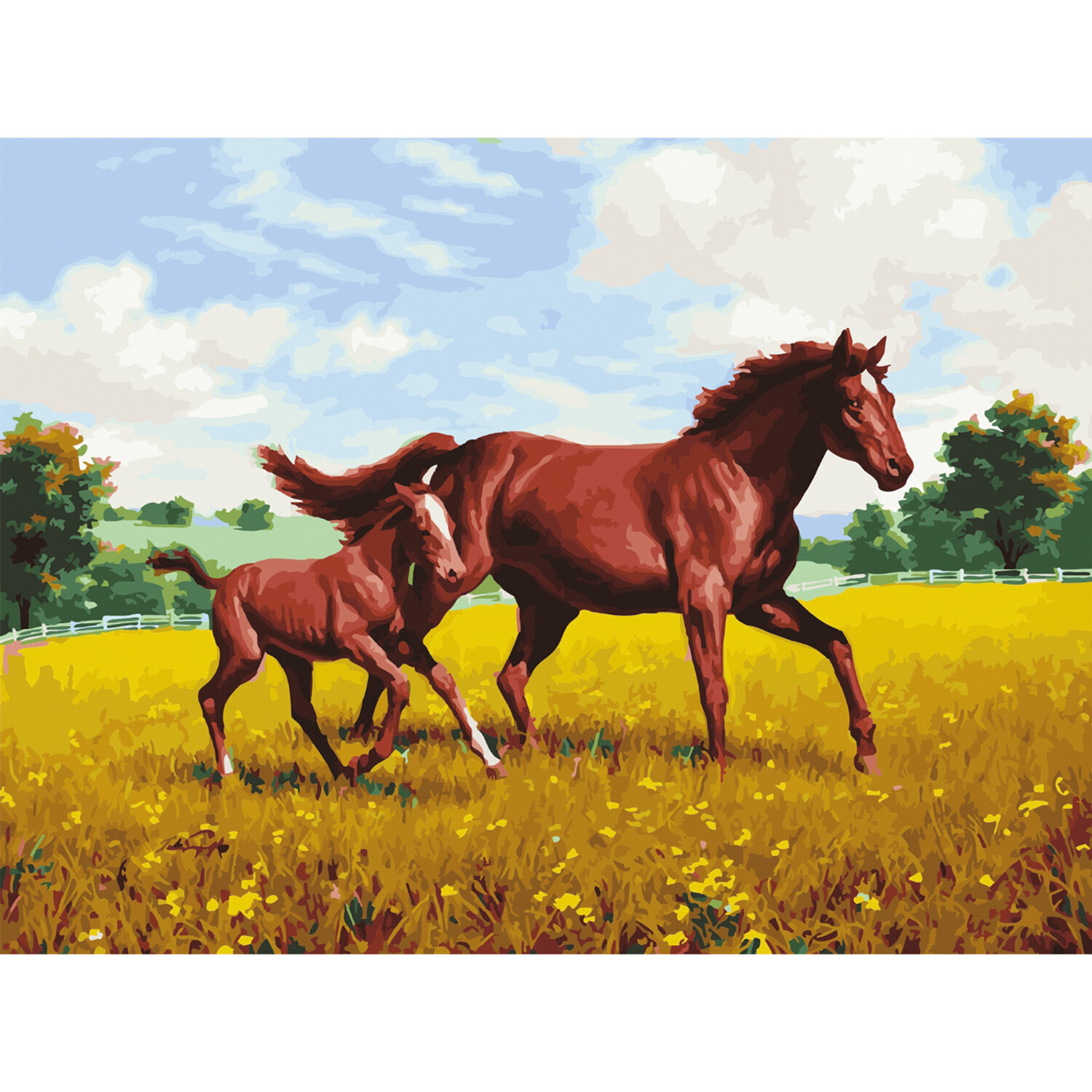 Лошадь с жеребенком Веретенникова