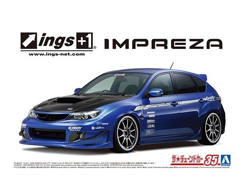 Aoshima 35k Impreza WRX STI GRB ings, 1/24 Сборная модель