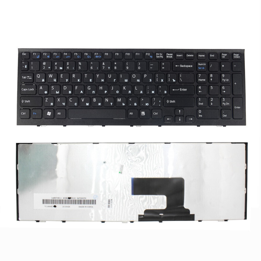 Клавиатура для Sony Vaio PCG 71812V, VPCEH, PCG-71811V, PCG 71912V (V116646E, 148970861, черная)