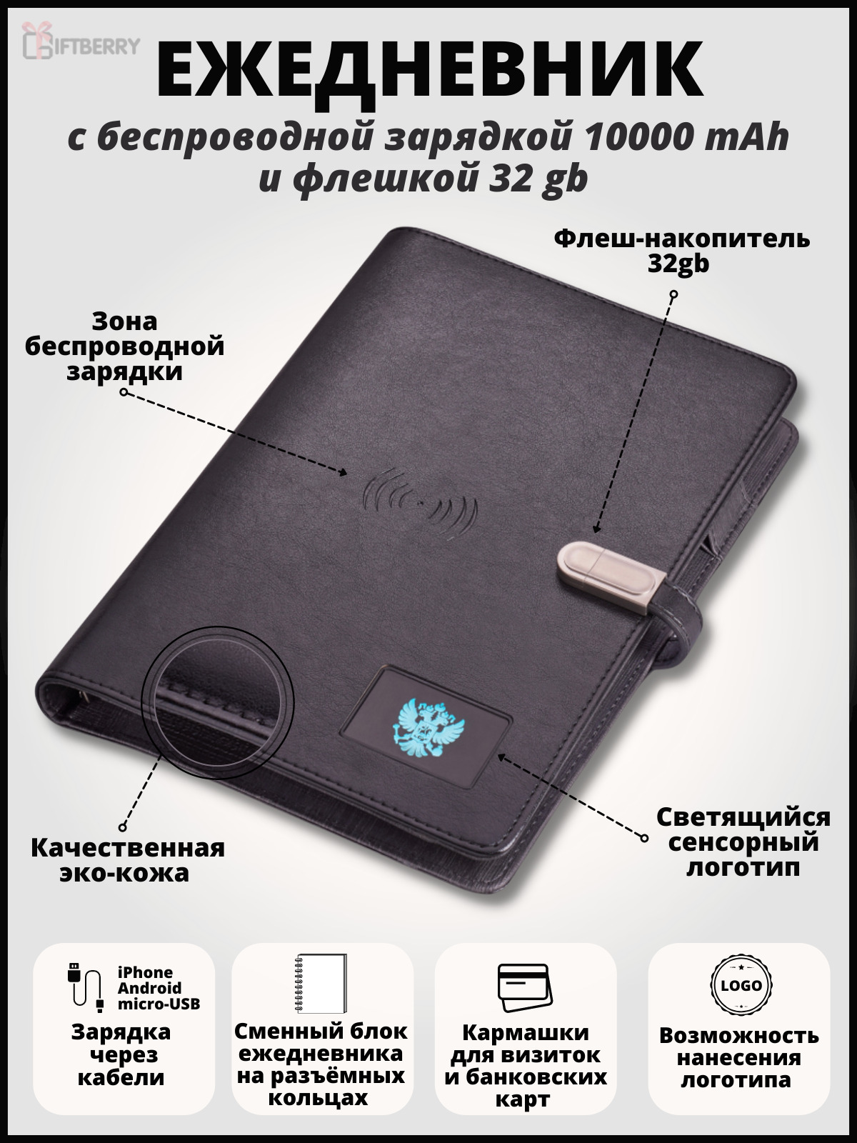 GIFTBERRY Ежедневник Недатированный A5 (14.8 × 21 см), листов: 80 - купить  с доставкой по выгодным ценам в интернет-магазине OZON (171528570)