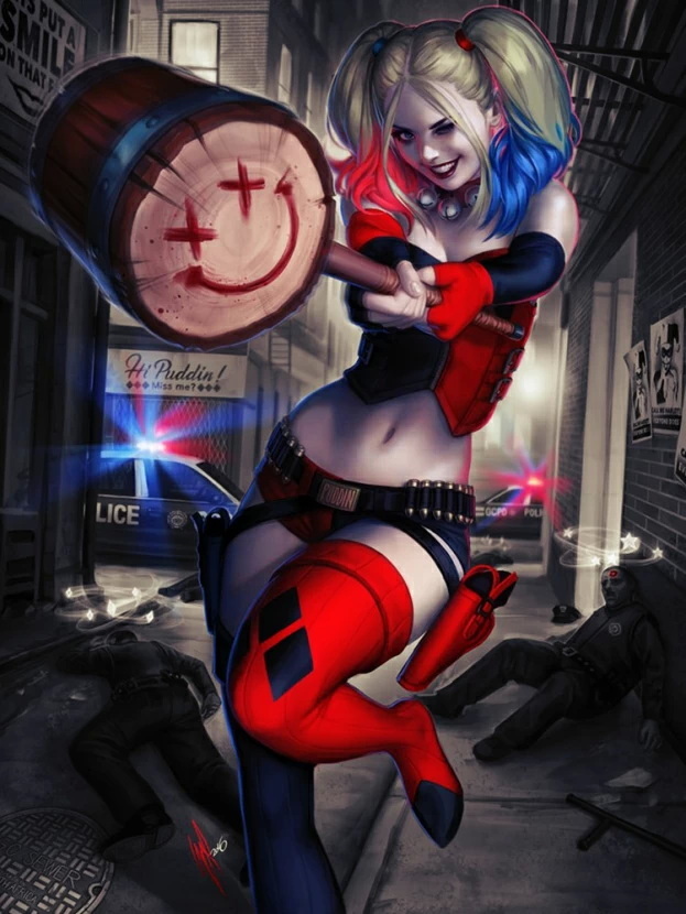 Характеристики и плакат и постер: Harley Quinn/Харли Квинн/искусство/арт/аб...