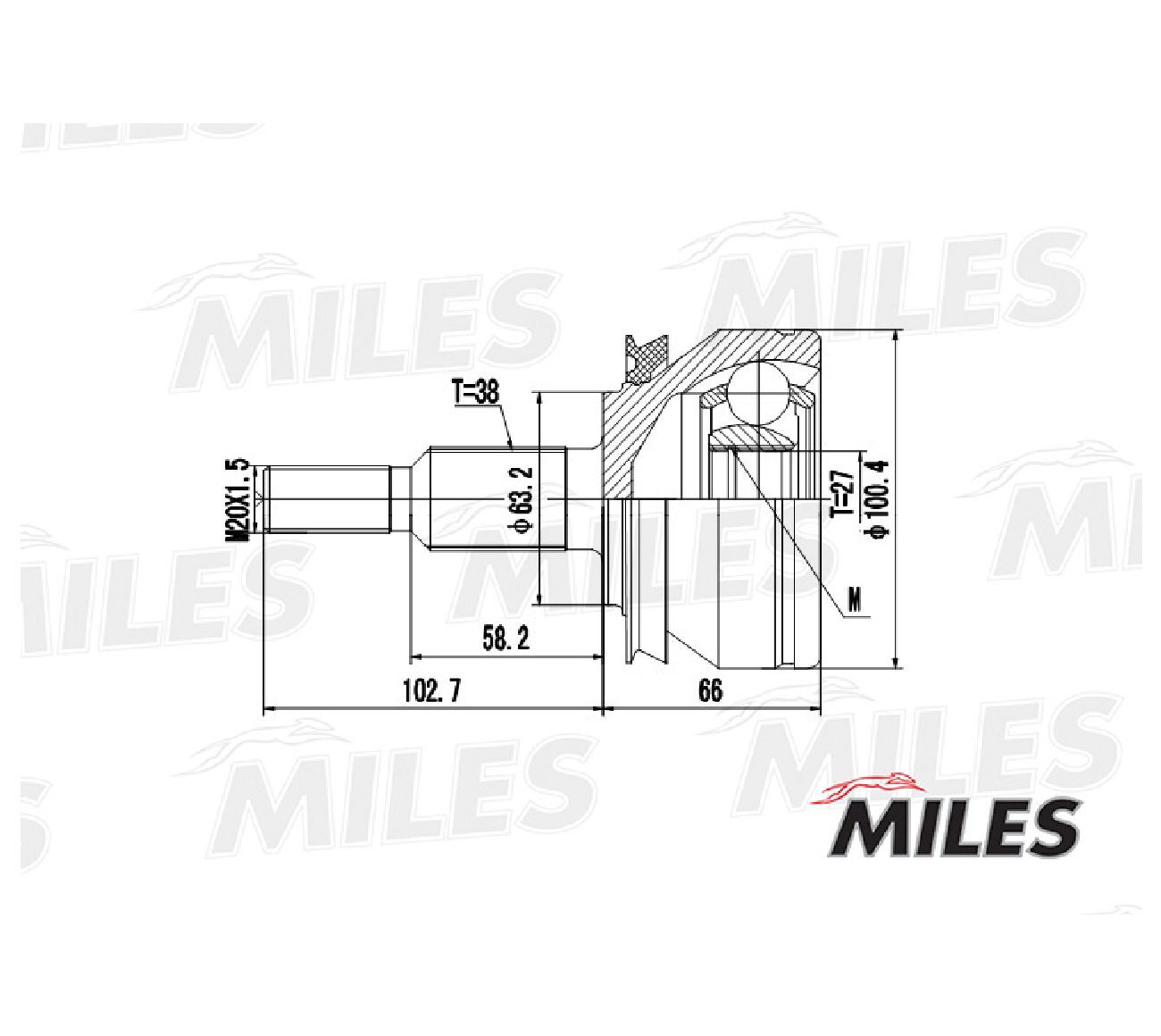 Шрус Наружный Miles арт. GA20530