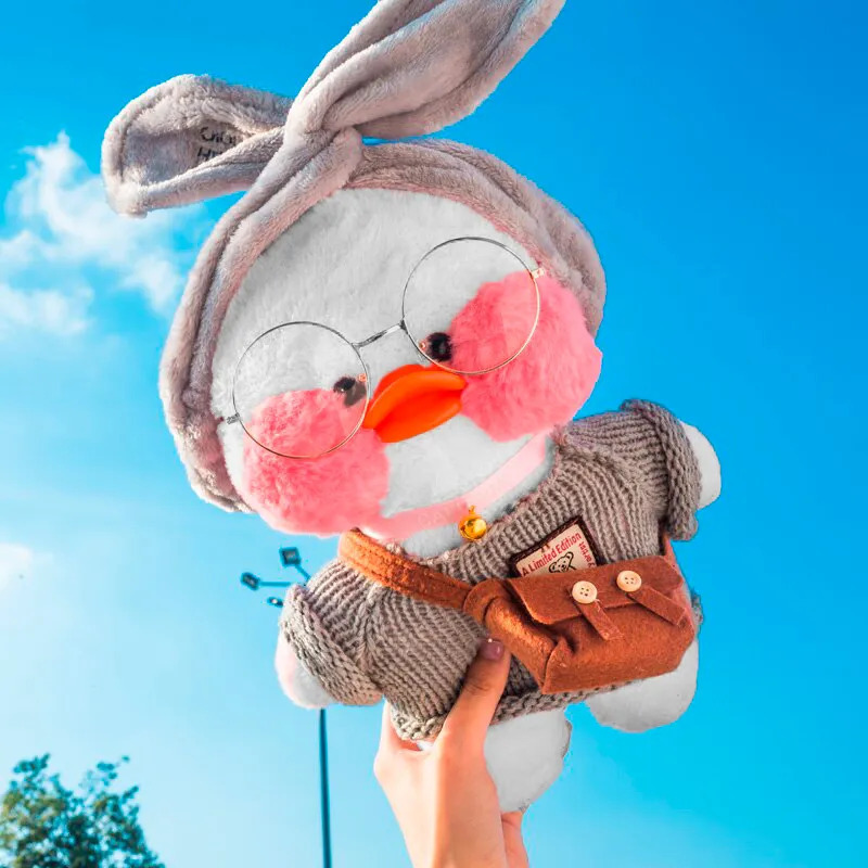 Уточка , Утка Lalafanfan duck , Мягкая игрушка утка , Плюшевая мягкая ...