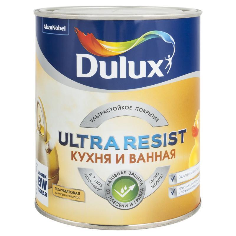 Ultra resist dulux кухня и ванная полуматовая краска