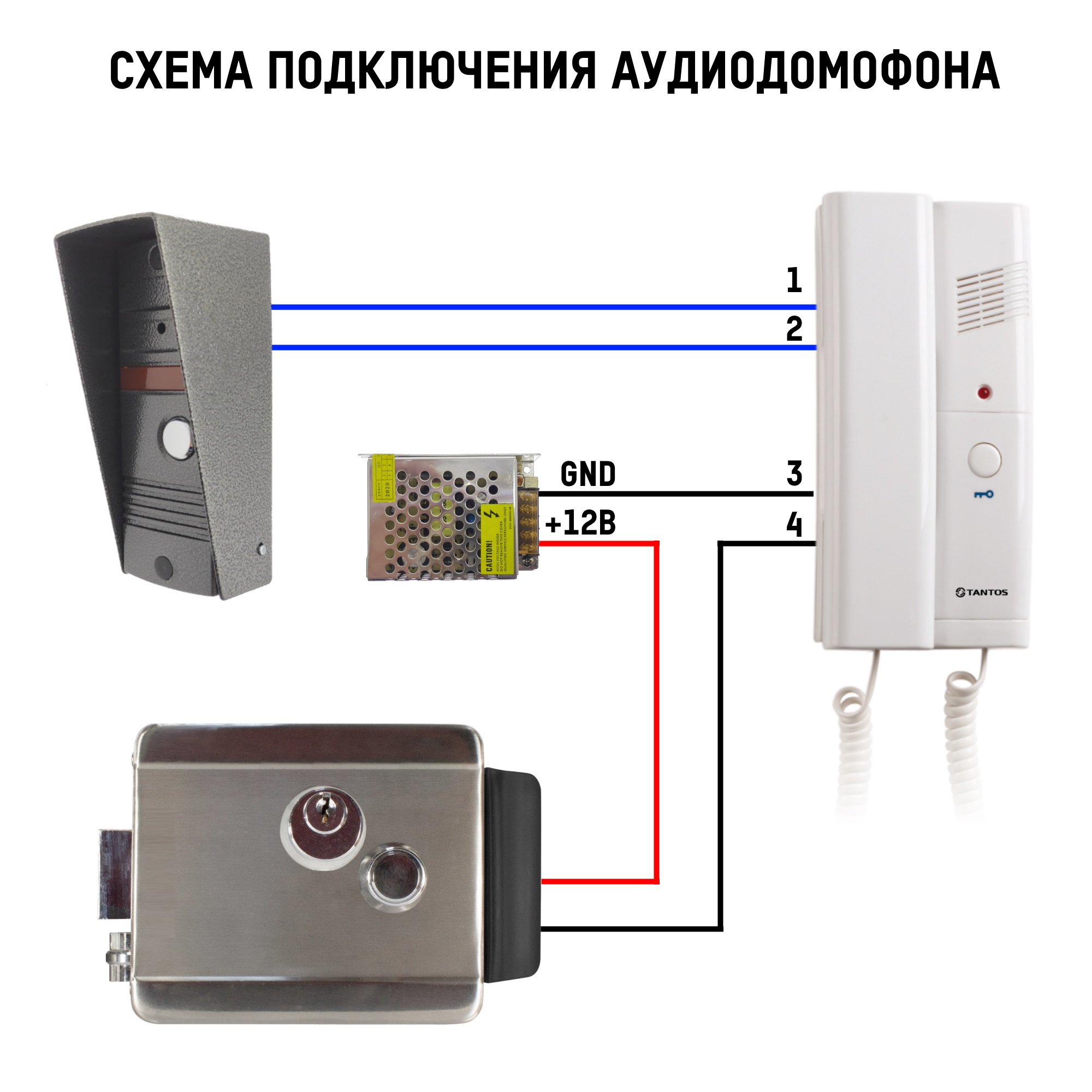 врезной электромеханический замок на калитку тантос