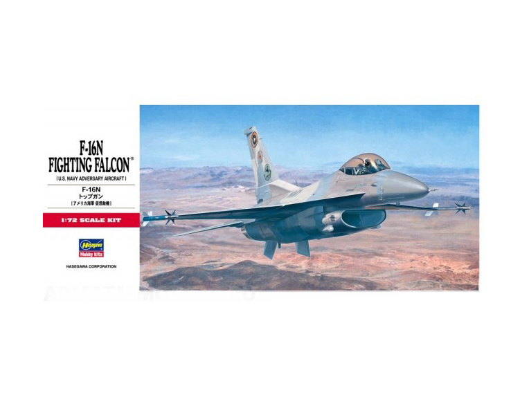 Hasegawa H-C12 Самолет F-16N Top Gun (1:72) Модель для сборки