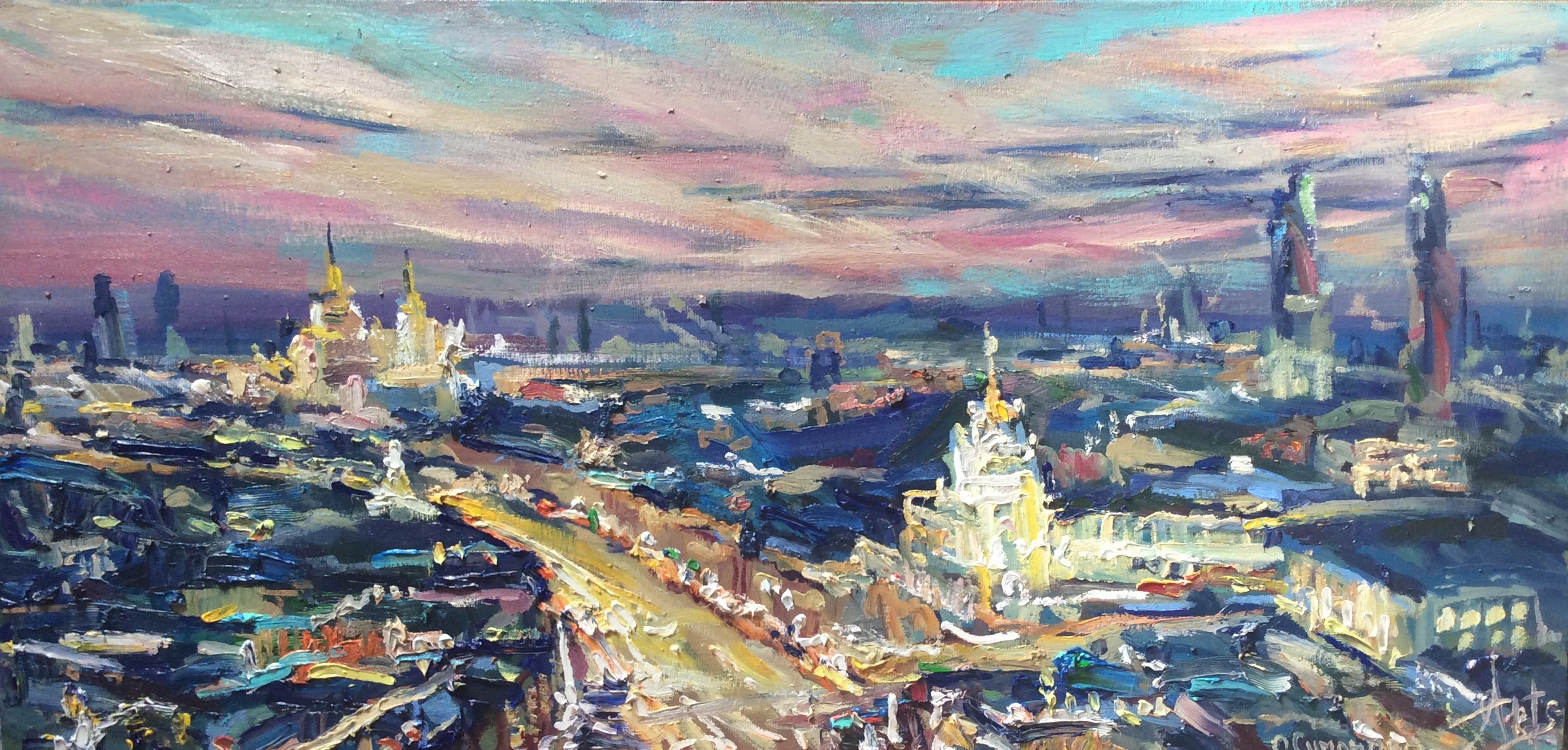 Картина вечерняя москва